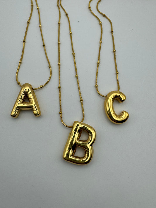 Bubble letters necklaces